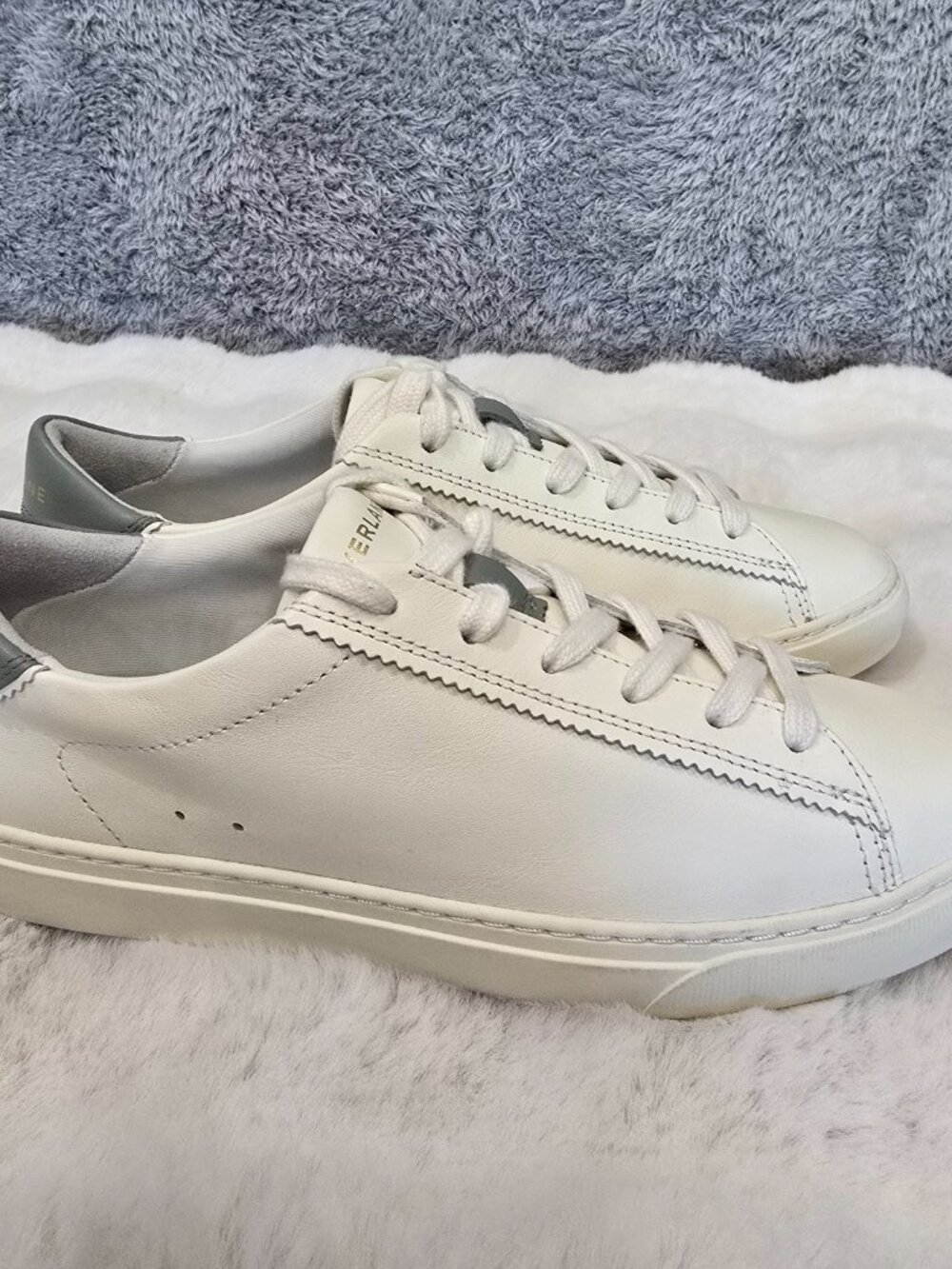 Everlane Day Sneaker White Leather Grey Shadow Women's Sizes NEW  Tennis Prep - Picture 5 of 15